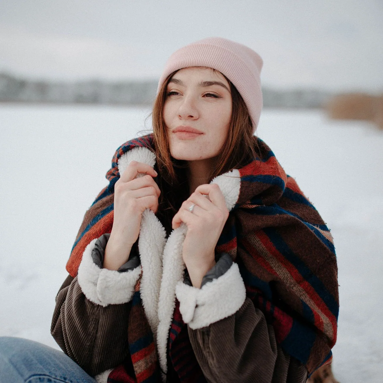 Bufanda de punto Invierno — segundo ángulo