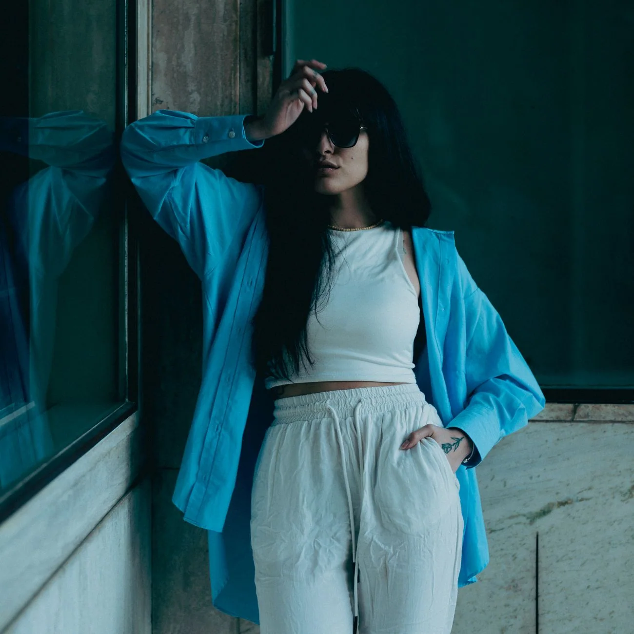 Camisa oversize Lino Suave — en contexto