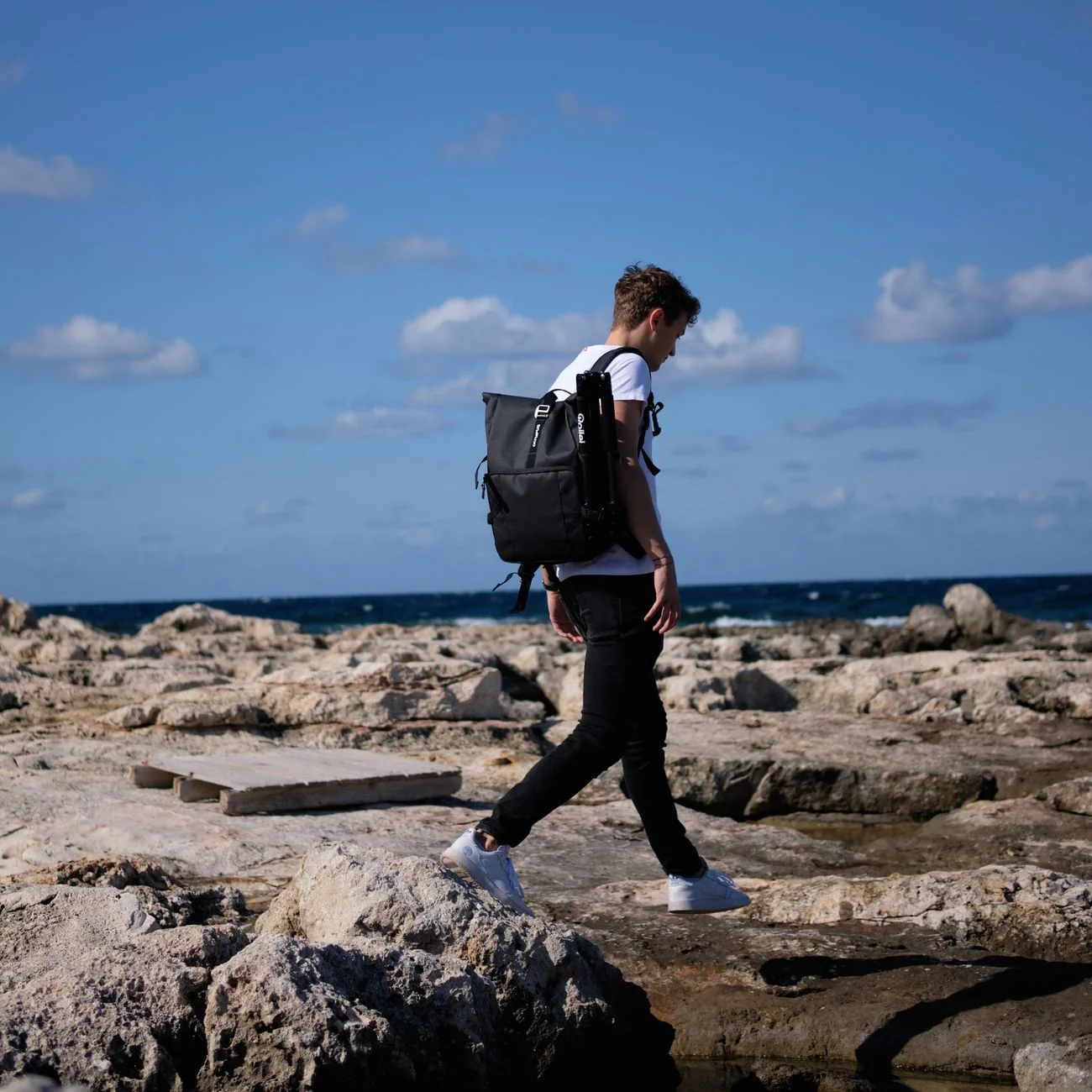 Mochila de piel Estudio — segundo ángulo