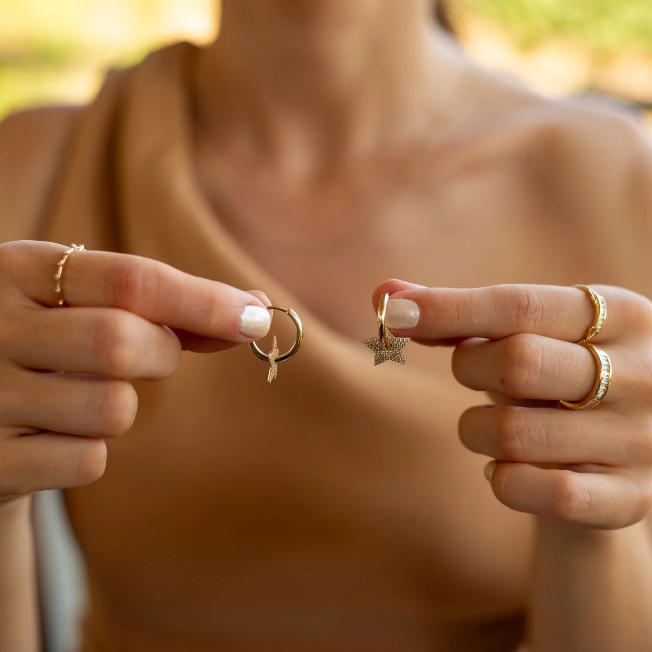 Aretes gota Roselle — vista principal